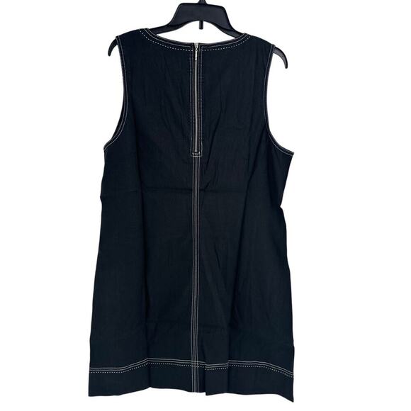 Tommy Bahama Black Palm-A-Dora Split-Neck Sheath Dress Size XL - Picture 8 of 10